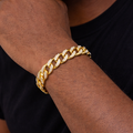 Men’s Iced Gold Cuban Link Bracelet Blaqduck Brand