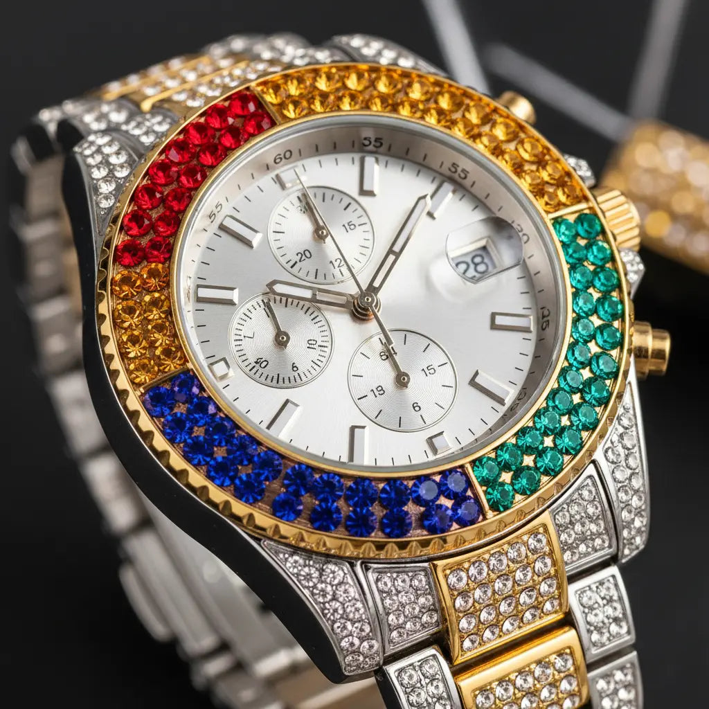Rainbow Bezel Watch - Detail
